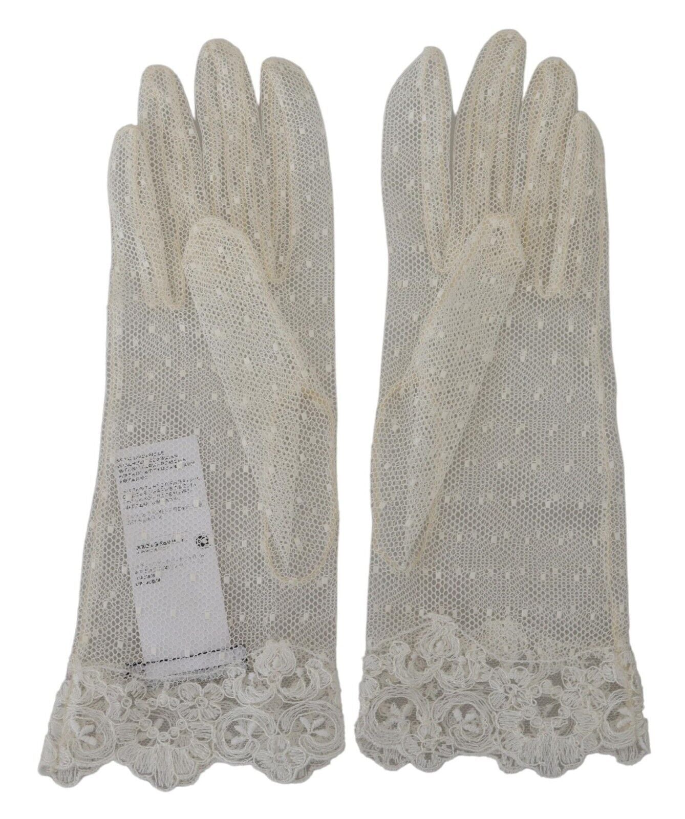 Dolce & Gabbana Chic White Wrist Length Gloves