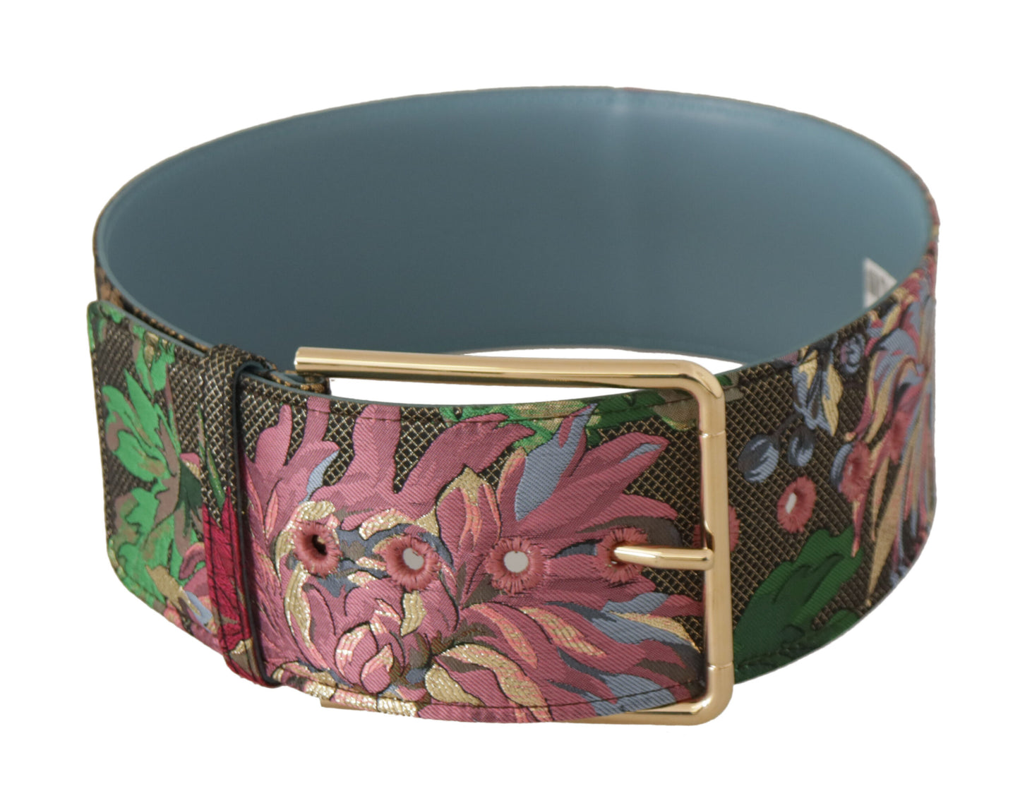 Dolce & Gabbana Multicolor Leather Logo Buckle Belt