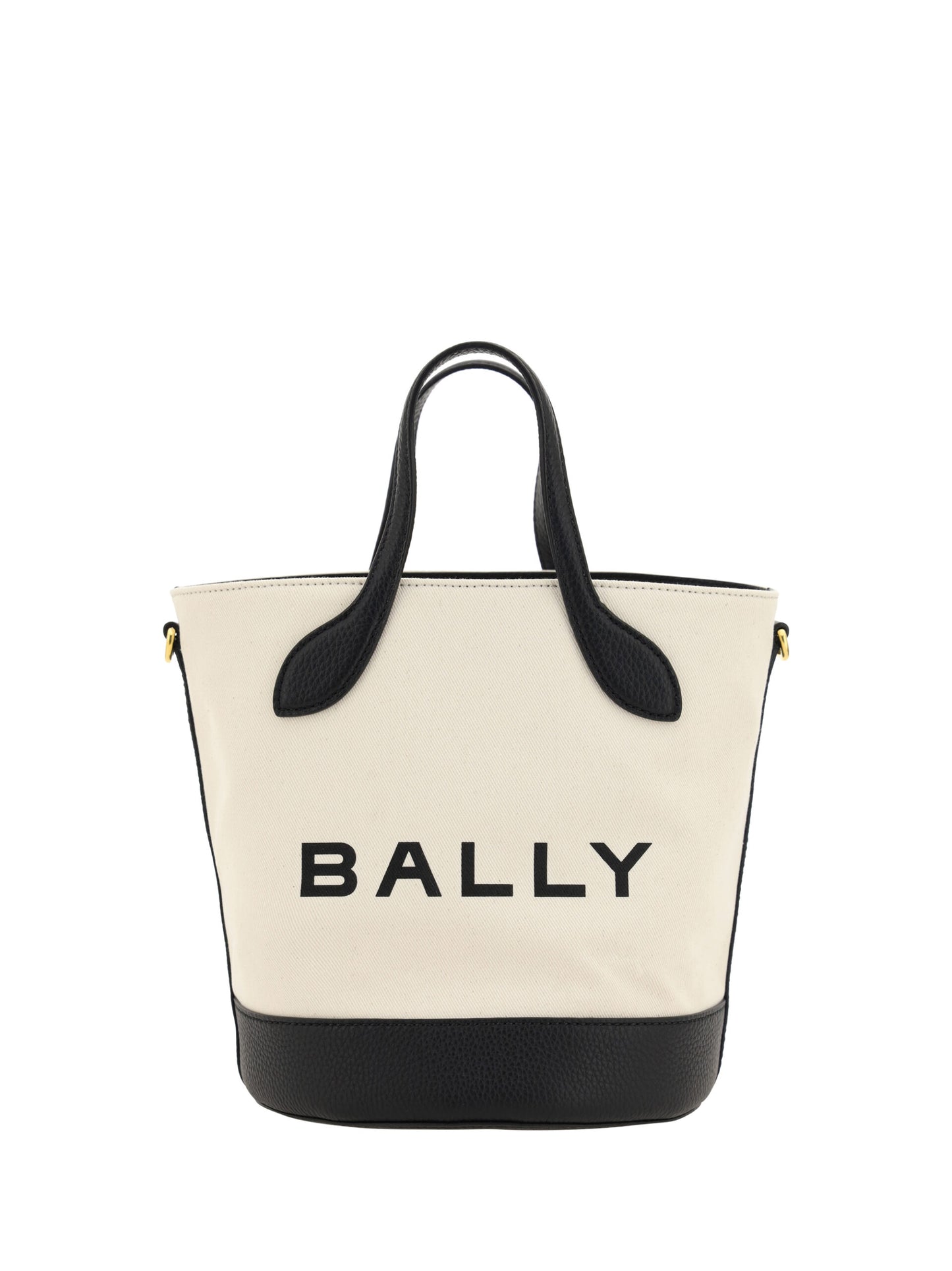 Bally Elegant Monogram Bucket Bag in Black & White