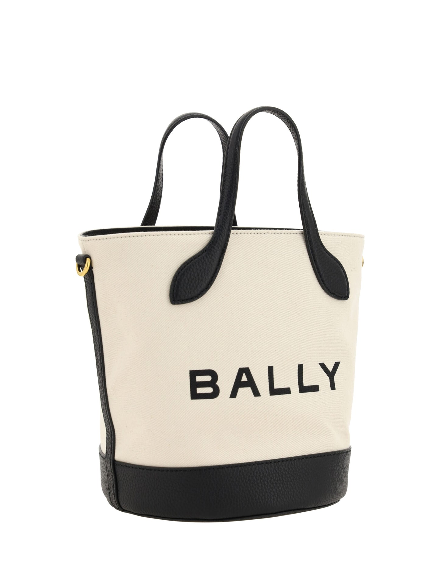 Bally Elegant Monogram Bucket Bag in Black & White