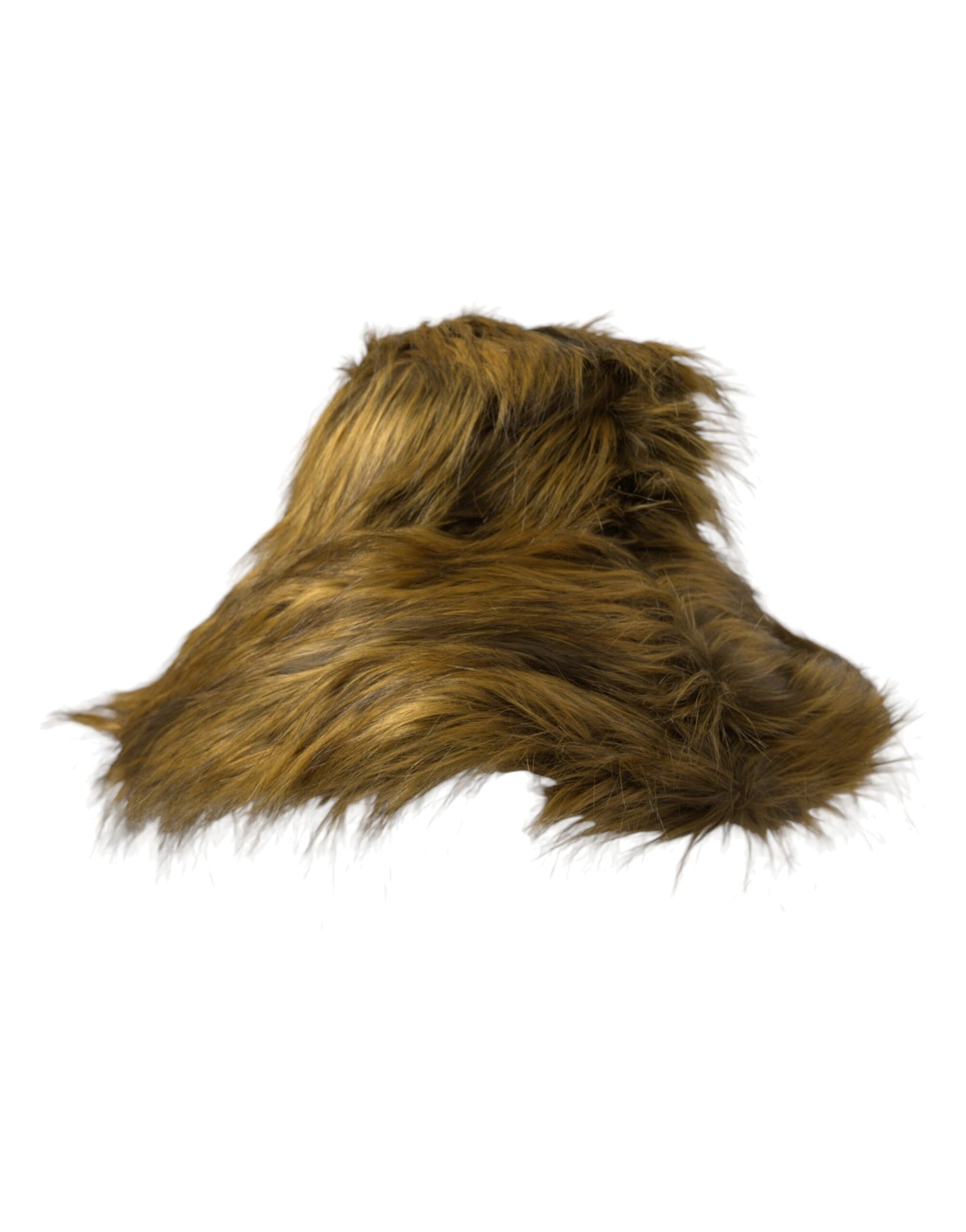 Dolce & Gabbana Brown Modacrylic Faux Fur Bucket Hat