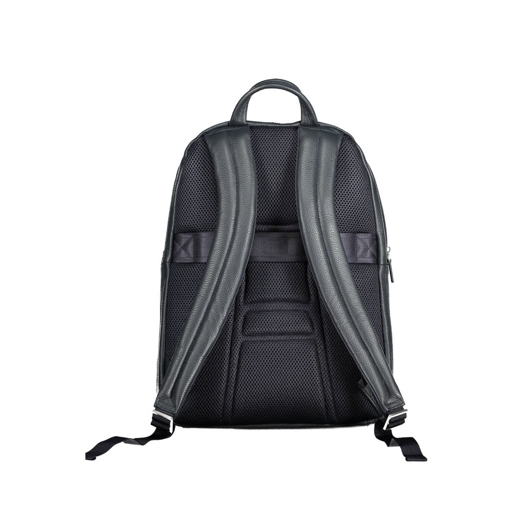 Piquadro Blue Leather Men Backpack