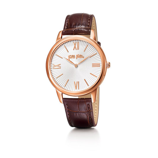 Folli Follie Brown Leather Watch