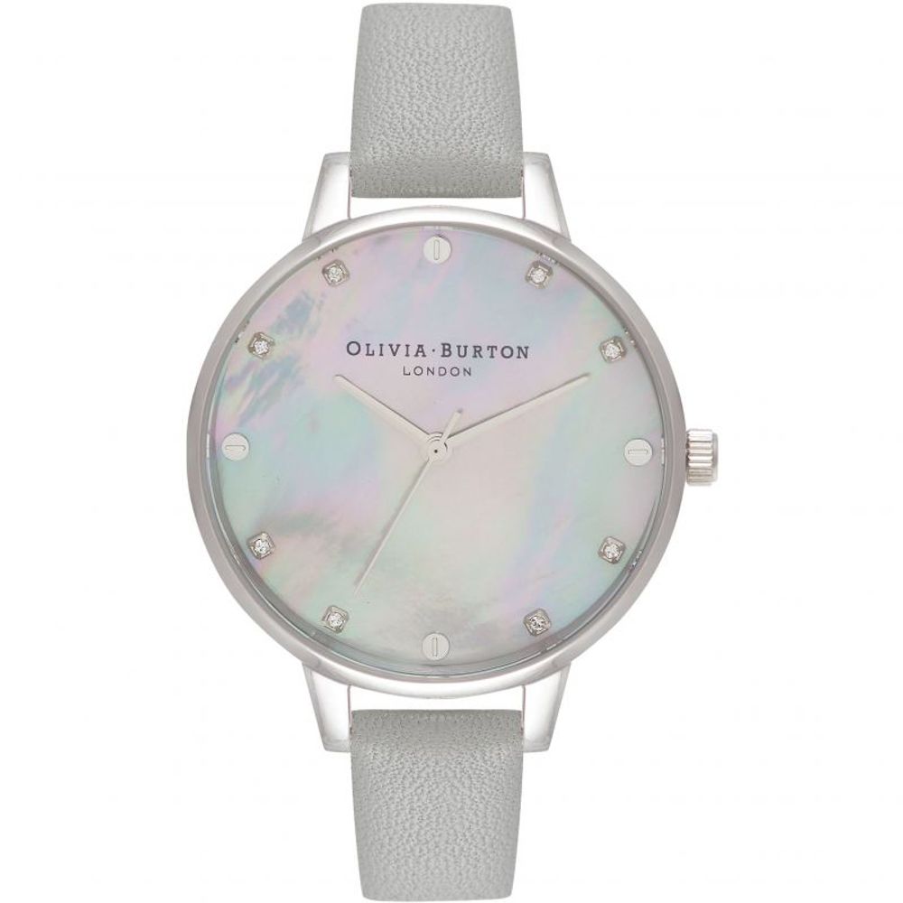 Olivia Burton Gray Synthetic Leather Watch