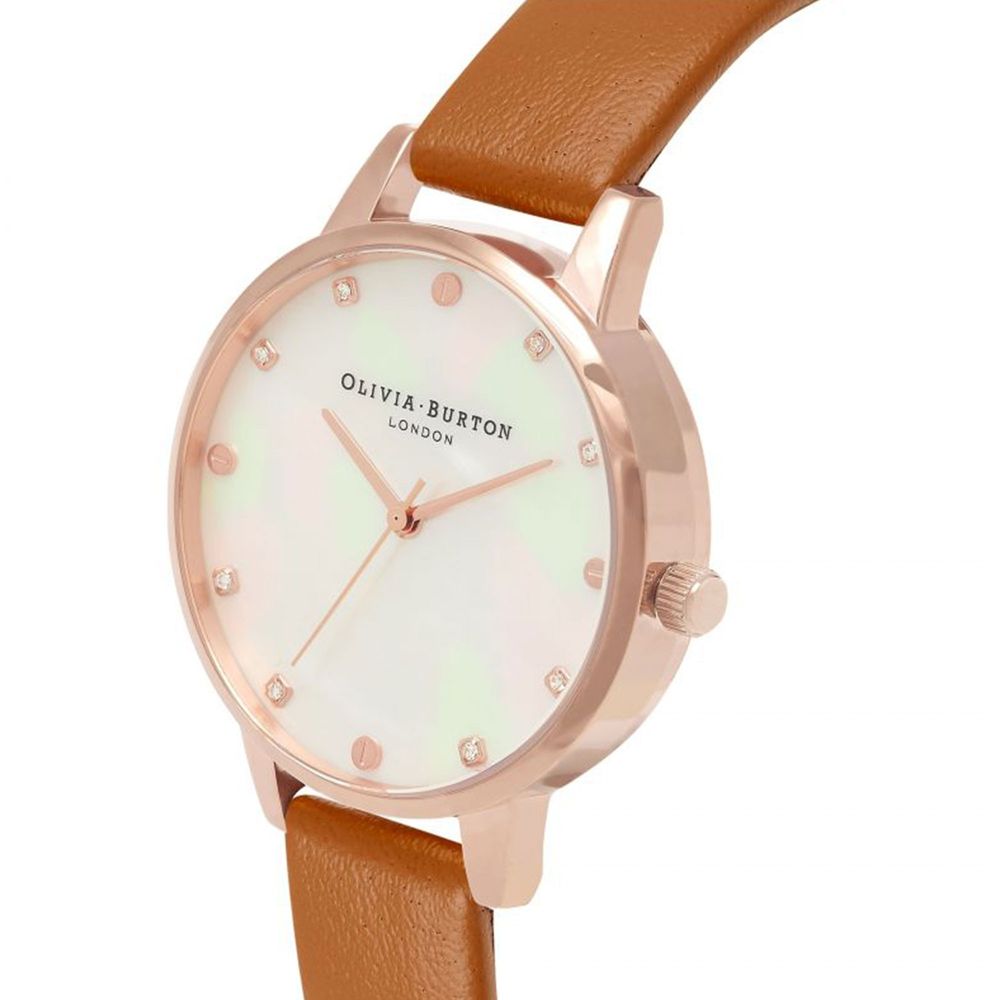 Olivia Burton Brown Synthetic Leather Watch