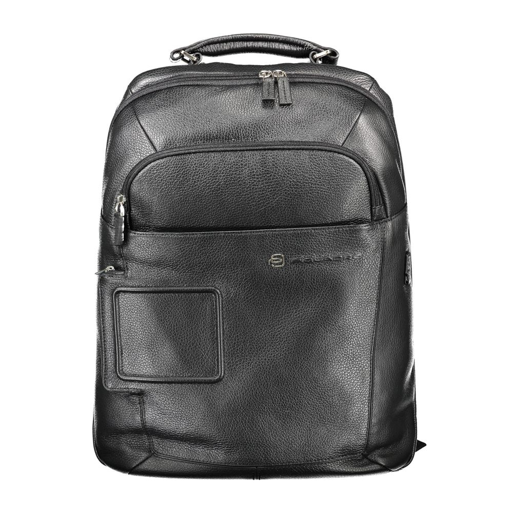 Piquadro Black Leather Men Backpack