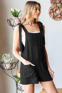 Full Size Sleeveless Romper with Pockets